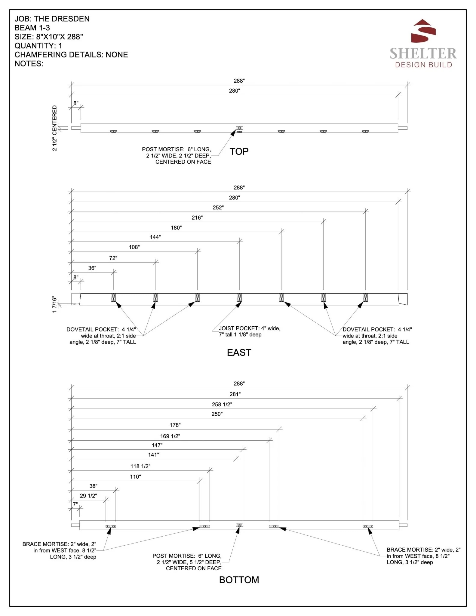 The Dresden 24x48: Timber Frame Plan & Cut Sheet Package - Image 5