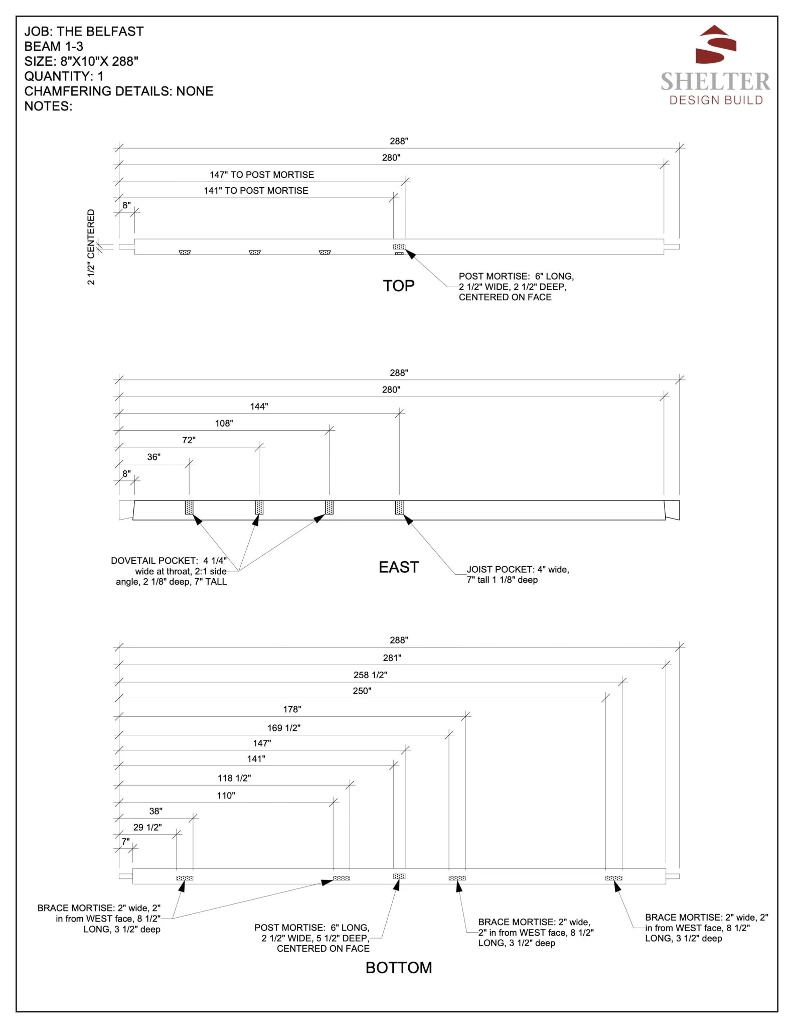 The Belfast 24x36: Timber Frame Plan & Cut Sheet Package - Image 5