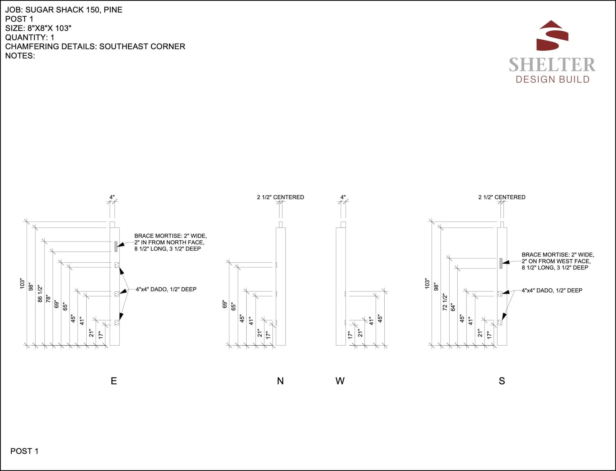 The Somerset 14x16: Timber Frame Plan & Cut Sheet Package - Image 4